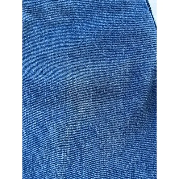 Calvin Klein Wide Leg Fray Bottom Jeans Size 8 100% Cotton Roll Up, High Rise - Picture 8 of 14